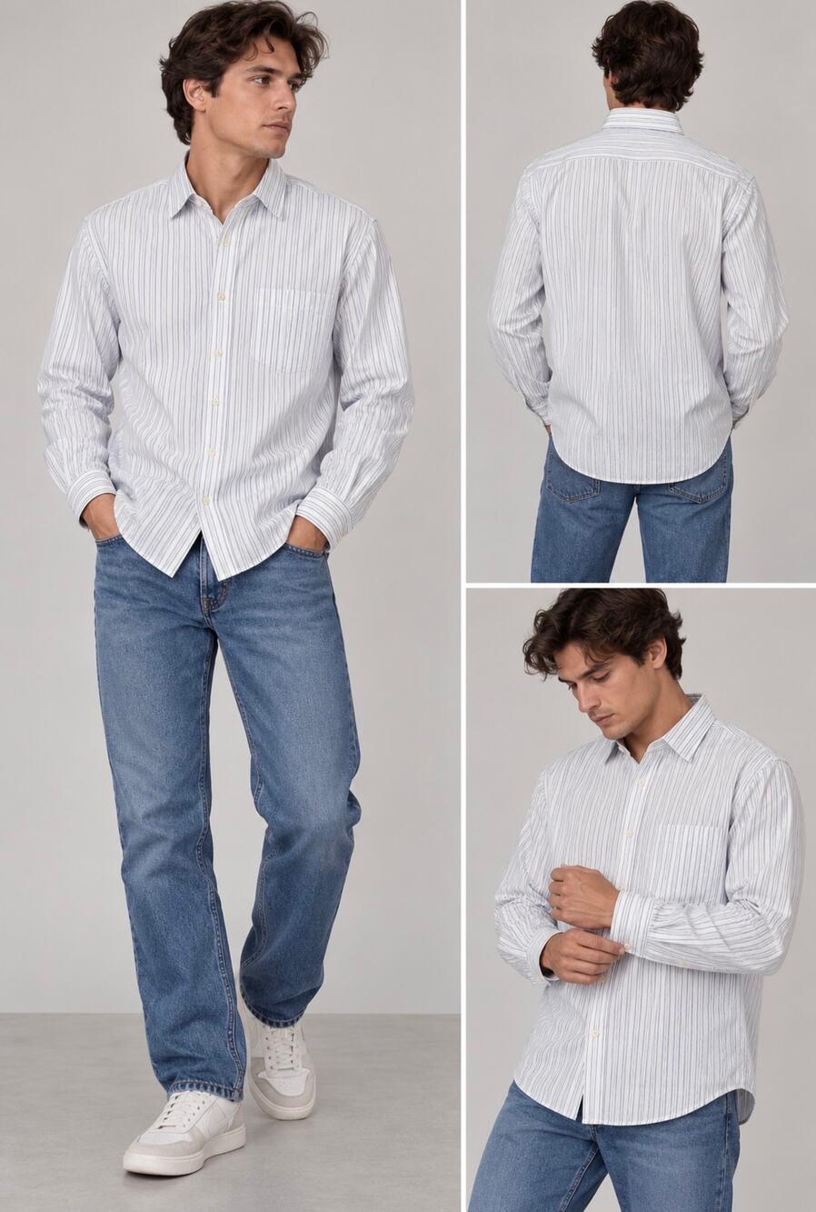 Brooks Brothers Regent Men’s 16.5 35 Blue White Striped Non-Iron Dress Shirt